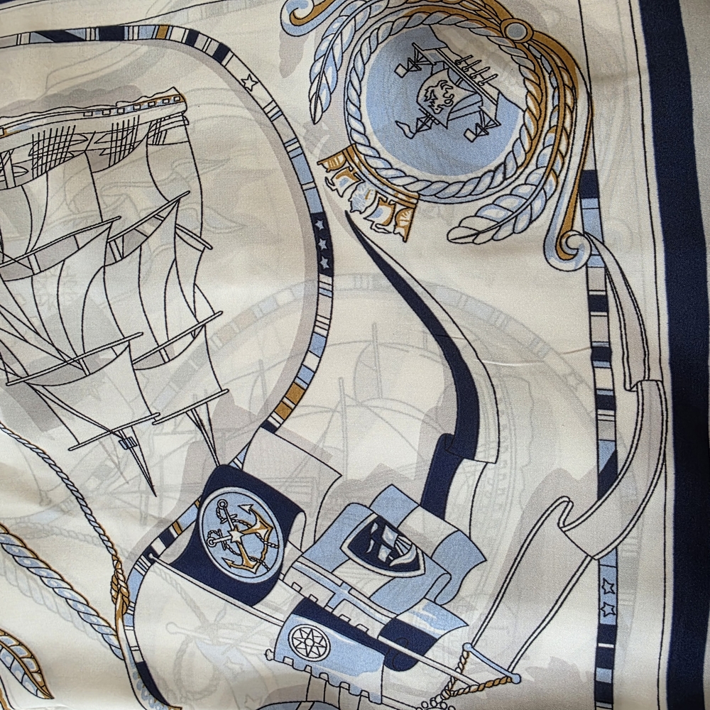 Nautical Themed Silk Scarf